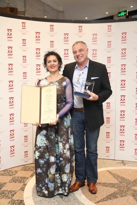 BEOGRAD 30.01.2023. Danica Vukicevic, Aleksandar Kavcic, Ninova nagrada, Nin, Licnost godine Atelje 212. foto Mitar Mitrovic