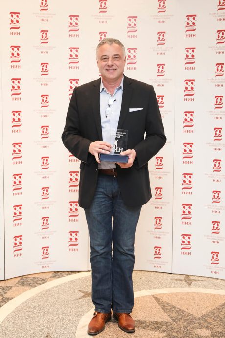 BEOGRAD 30.01.2023. Aleksandar Kavcic, Ninova nagrada, Nin, Licnost godine Atelje 212. foto Mitar Mitrovic